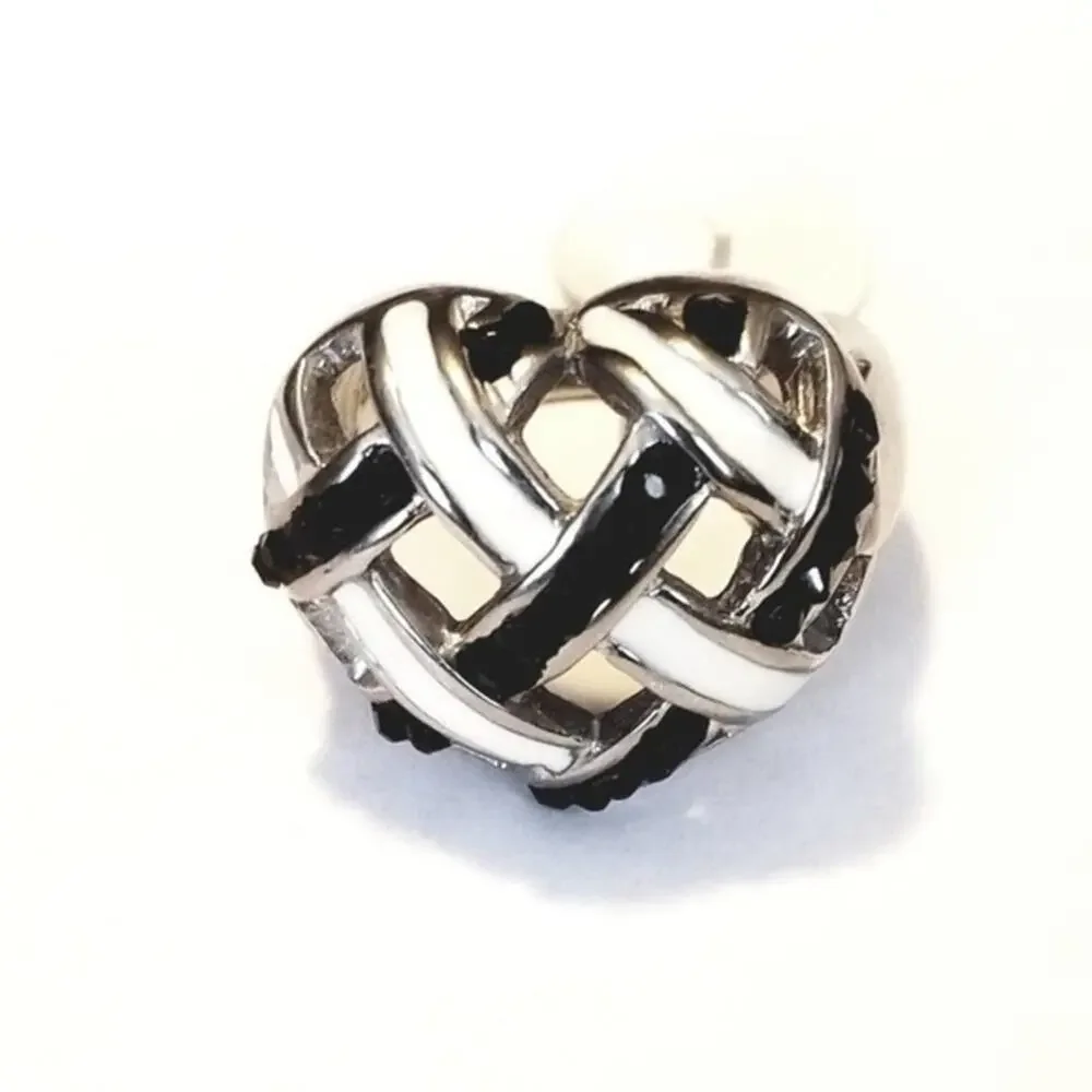 New stainless steel‎ heart ring size 8